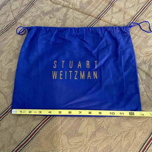 Stuart Weitzman Small Size Blue Purse Shoe Protector Travel Dust Bag 10” x 13” - Picture 4 of 7